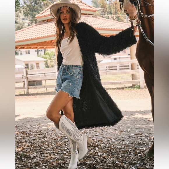 Boho Fabulous Faux Fur Long Jacket - Picture 2 of 5